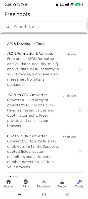 API24x7 - Test and monitor API screenshot 5