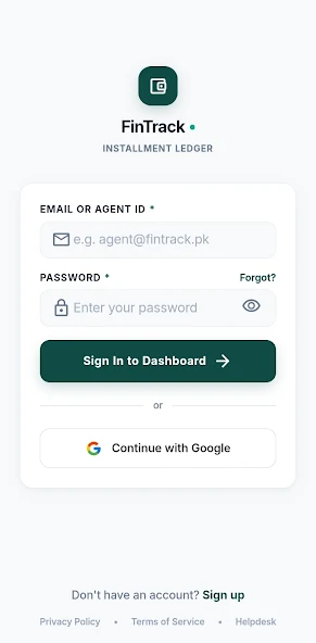 Sign-in screen