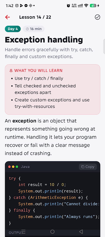 Learn JAVA in just 5 days screenshot 5